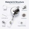 zinc alloy retractable badge reel with clip 3