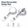 zinc alloy retractable badge reel with clip