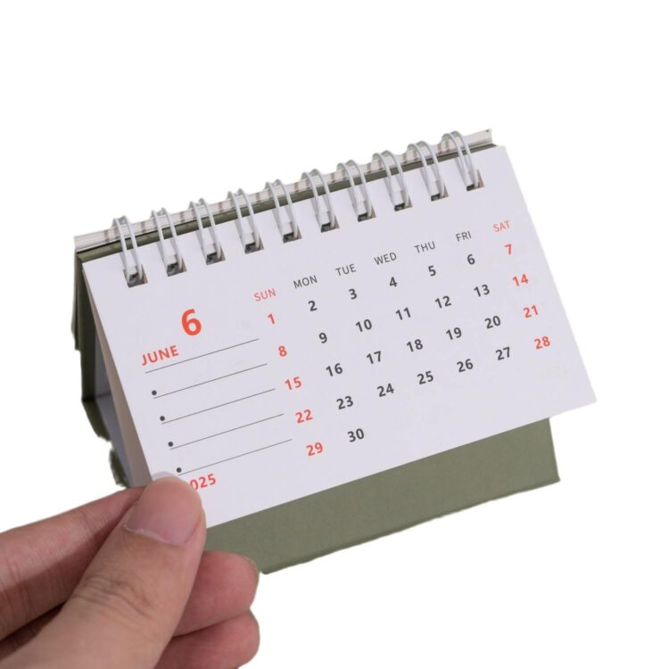 2025 custom print creative daily desk 2026 morandi solid color desktop calendar plan memo pad