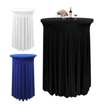Factory price explosion low price recommended standing tablecloths stretch spandex bar tablecloths