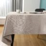 Customization beige 320g faux linen solid color rectangular white cotton table cloth