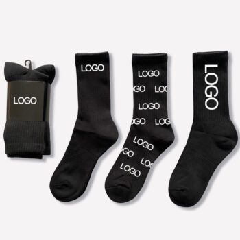 High quality unisex embroidery jacquard cotton sports custom logo socks for men