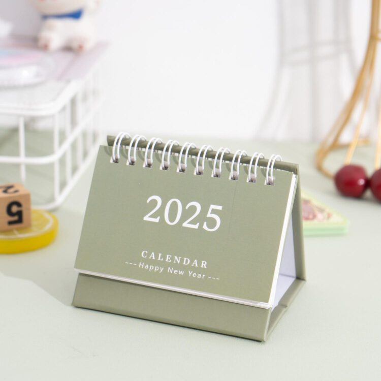 2025 custom print creative daily desk 2026 morandi solid color desktop calendar plan memo pad