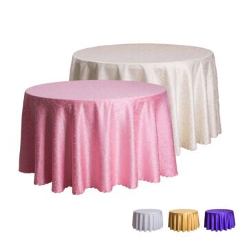 Large white champagne purple luxury wedding jacquard tablecloth floral party pink linen table cloths classic fabric targeta