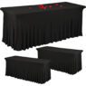 Stretch rectangle tablecloth spandex table skirts long tables washable wrinkle resistant 6ft 4ft 8ft fitted table