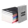 Custom logo pu leather note book planner journal diary black notebook soft cover printed logo a5 a6 b5 diary note book
