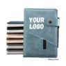 Promotion custom logo pu leather cover agenda notebook for office school gift notebooks