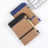 Environmentally friendly and recyclable kraft paper card cover bandage spiral binding notebook with pen
