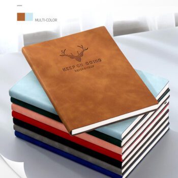 Customized logo luxury pu leather journal notebook a5book cover paper leather diary 2026 planner printing pastel hardcover