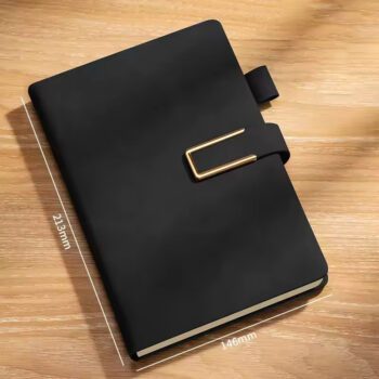 Wholesale custom type creative color leather notebook magnet button for travel office business high-end notebook