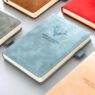 Customized logo luxury pu leather journal notebook a5book cover paper leather diary 2026 planner printing pastel hardcover