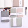 Custom printed hardcover thick cloth cover notebook lay flat hardbound cover linen journal promotion diary school supplies