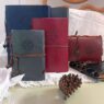 A6 vintage leather cover journals handmade travel kraft paper blank notebook