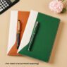 Soft-touch leather business notebook minimalist office journal for meetings custom logo office supplies