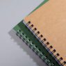 Custom logo print a5 kraft paper cover with printed spiral notebook cover coil notebook a5 cheap promotion notebook