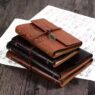 Pu color a6 leather notebook leaves restoring ancient ways notepad japan and south korea stationery gift
