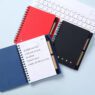 Customizable logo kraft notepad with pen memo sticky notes spiral notebook printed promotion custom notepads with pen