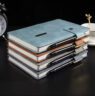 Promotion custom logo pu leather cover agenda notebook for office school gift notebooks