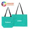 Custom lamination printed durable reusable pp woven tote bag exhibition supermarket waterproof shopping bag