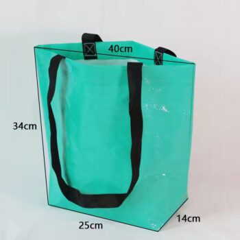 Custom lamination printed durable reusable pp woven tote bag exhibition supermarket waterproof shopping bag