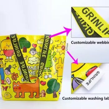 Hot sale custom printed logo tote shopping bag eco-friendly recyclable polypropylene (pp) laminated woven bag