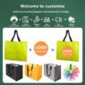 Hot sale custom printed logo tote shopping bag eco-friendly recyclable polypropylene (pp) laminated woven bag