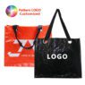 Custom eco-friendly tote bag with pp woven plastic handle reusable fashionable promotion shopping pouch for gifts
