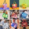 Personalized handle printing women's tote bags shopping custom size grocery packaging blank printing design pp woven bag