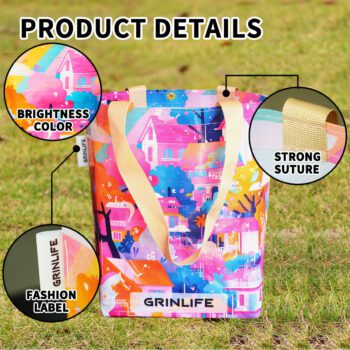 Durable custom pp reusable tote shopping bag dream land laminated woven plastic bag for supermarket use