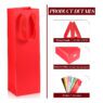 Colorful wine single bottle with handle weddings birthdays christmas party supplies custom red wine paper bag