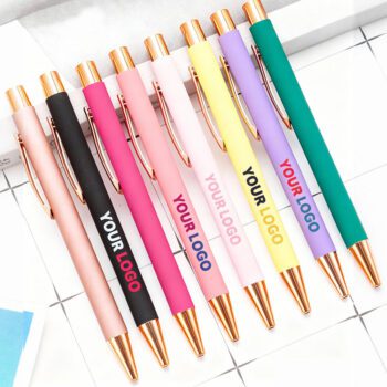 luxury metal rose gold ballpoint pen
