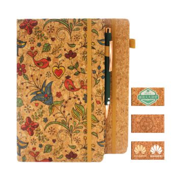 a5 a6 eco friendly cork cover notebook pen set
