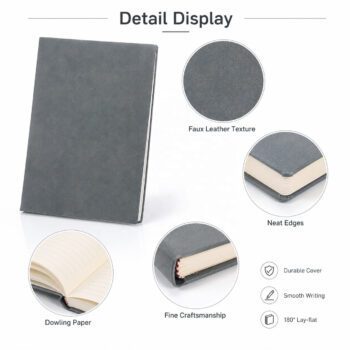 a5 faux leather hardcover notebook shanox 1