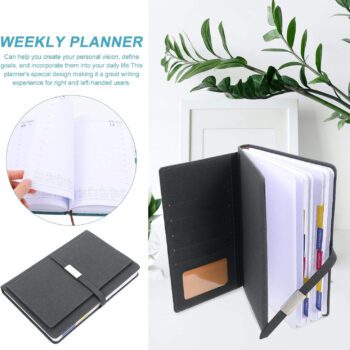 a5 pu leather notebook with card holder 1