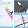 a5 pu leather notebook with card holder 3