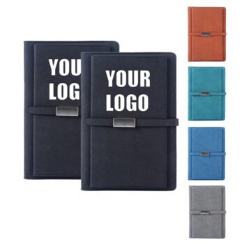 a5 pu leather notebook with card holder