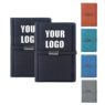 a5 pu leather notebook with card holder