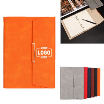 a5 three fold loose leaf binding notebook