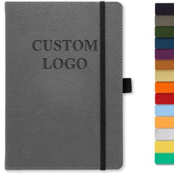 custom embossed hardcover a5 pu leather notebook