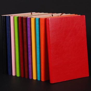 custom logo hard cover pu leather notebook 1