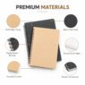 custom logo spiral kraft cover notebook renolds 3