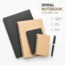 custom logo spiral kraft cover notebook renolds