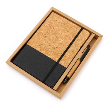custom logo sustainable cork notebook sets 7