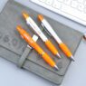 gourd shaped plastic ballpoint pen with highlighter 4