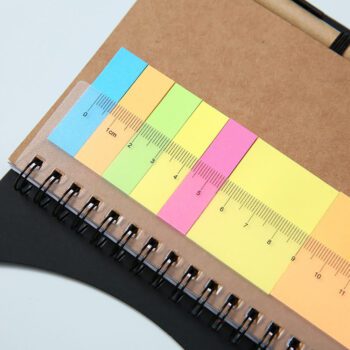 hard cover coil wire spiral notebook with ruler 1