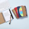 hard cover coil wire spiral notebook with ruler 2