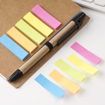 recycled sticky note notepad with pen 1