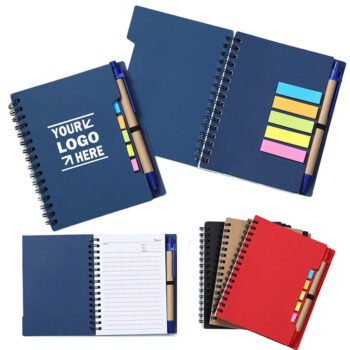 recycled sticky note notepad with pen