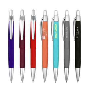 rubber coated plastic ballpoint pen