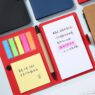 sticky memo set notepads with snap button and pen 3